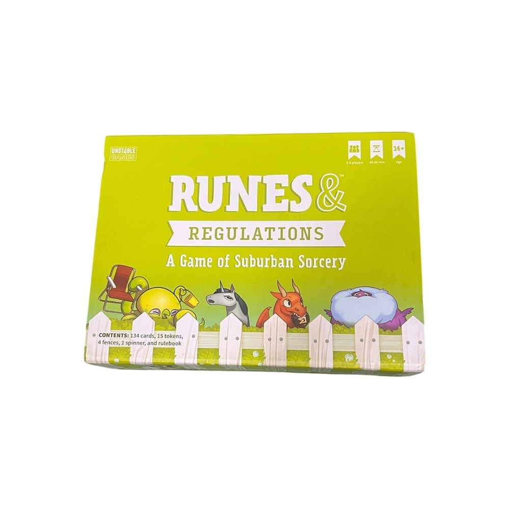 Runes & Regulations A Game of Suburban Sorcery Unstable Games Card Game Complete